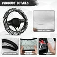 thumbnail image 6 of Yuyamidu Flower Steering Wheel Cover Car Accessories Women Fluffy Automobile Steering Wheel Protector for Car Sedan Flannel Vehicle Interior Decorations, 6 of 7