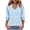 #169-Multicolor, variant on Craaazy Women's 3/4 Sleeve V-neck Collar Summer Casual Vacation T-shirts with Prints Gifts
