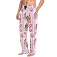 thumbnail image 2 of FORMRS Mens Pajama Pants with Pockets Sleepwear Lounge Bottoms Sizes S-2XL, Pink Gingerbread Houses, 2 of 7