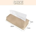 thumbnail image 2 of Rectangular Tissue Box Cover, Leather Tissue Box Holder, Tissue Box Organizer for Home, Car, Hotel, 20*11*5cmBeige, 2 of 4
