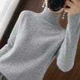 thumbnail image 3 of Ropa de invierno para mujer, estilo perezoso, otoño e invierno, cuello alto, suéter holgado de talla grande, suéter de sensación perezosa, suéter grueso para mujer, 3 of 6