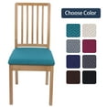 Smiry Dining Chair Seat Covers Stretch Jacquard Chair Slipcover with
