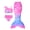 Pink, variant on Girls Mermaid Tail Swimsuit 3-Piece Tankini Set, Ruffle Bikini Bathing Suit for Toddler & Kids Ages 3-7