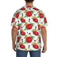 thumbnail image 5 of Wukai Rose Flowers Men's Casual Short-Sleeve Button Down Shirt - Lightweight Summer Dress Shirt for Daily Wear-XX-Large, 5 of 7