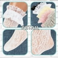 thumbnail image 7 of Cherisia 5 Pairs Women Ruffle Ankle Socks Trim Lace Frilled Dress Socks Set, Princess Fashion Cute Anklet, 7 of 7