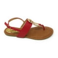 thumbnail image 3 of Victoria K Women's Rhinestone and Gold medallion Sandals, 3 of 4