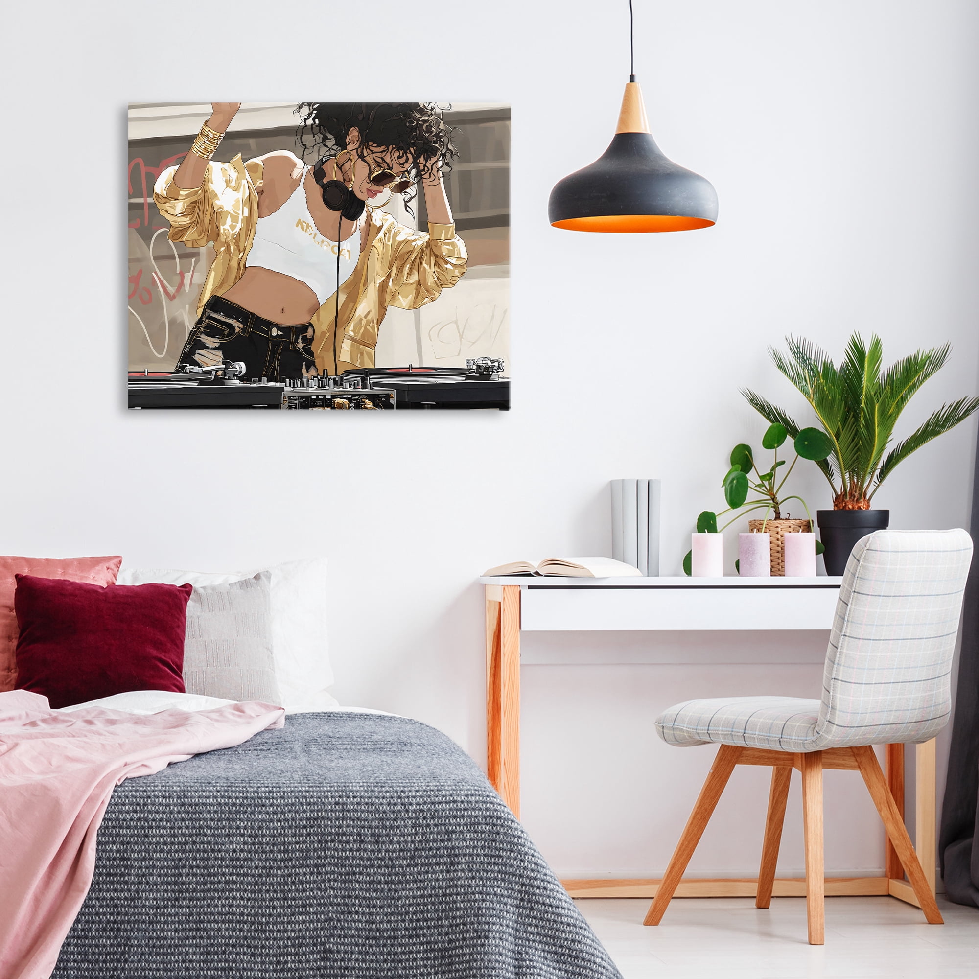 Stupell Industries Gold Accented DJ Canvas Wall Art, design by Franklyn Gregory