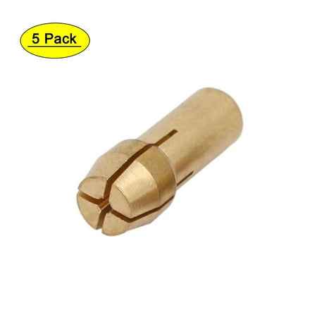 

Unique Bargains 1mm Clamping Diameter Collet Nut Brass Tone 5pcs