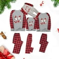 thumbnail image 4 of Odeerbi Christmas Pajamas for Family Plaid Holiday Long Sleeve Family Christmas Pajamas Matching Sets Dad Fashion Print Sleepwear Xmas Family Matching PJs Set Gray, 4 of 4
