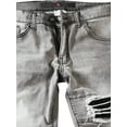 thumbnail image 3 of Ma Croix Mens Distressed Skinny Fit Denim Jeans with Zipper Pocket, 3 of 6