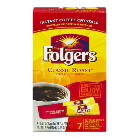 - (5 Pack) Folgers Instant Coffee, Classic, 7 Ct