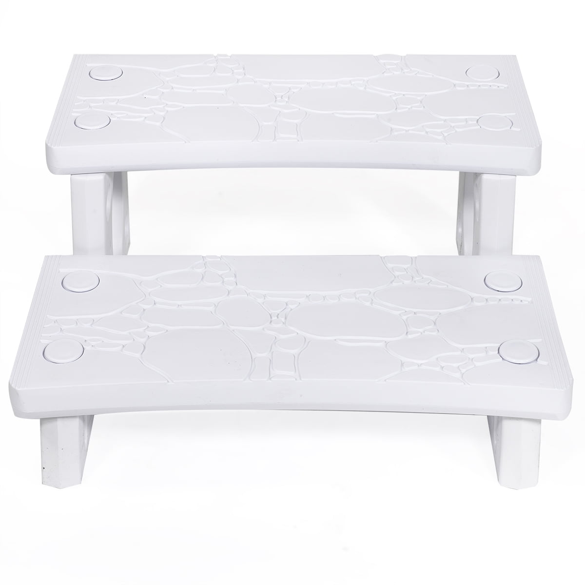 Xtremepouwerus Premium 2 Step Multi Purpose Spa Hot Tub Pool Rv Campers Deck Steps Sided Step White Walmart Com Walmart Com
