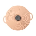 thumbnail image 2 of Tapa de silicona resistente al calor con asa, autosellante y con sello de succión grueso. Naranja 28cm, 2 of 9