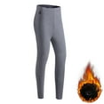 thumbnail image 3 of Women Heated Thermal Underwear Set Base Layer Long Sleeve Top Ultra Soft Long Johns Fleece Lined Thermals Leggings USB Charging Electric Body Warmer Heated Sleepwear Loungewear Gray XXL, 3 of 4