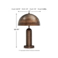 thumbnail image 5 of Signature Design by Ashley Wendfield Metal Table Lamp, Antique Copper Dome, Modern Accent Lighting, 5 of 5