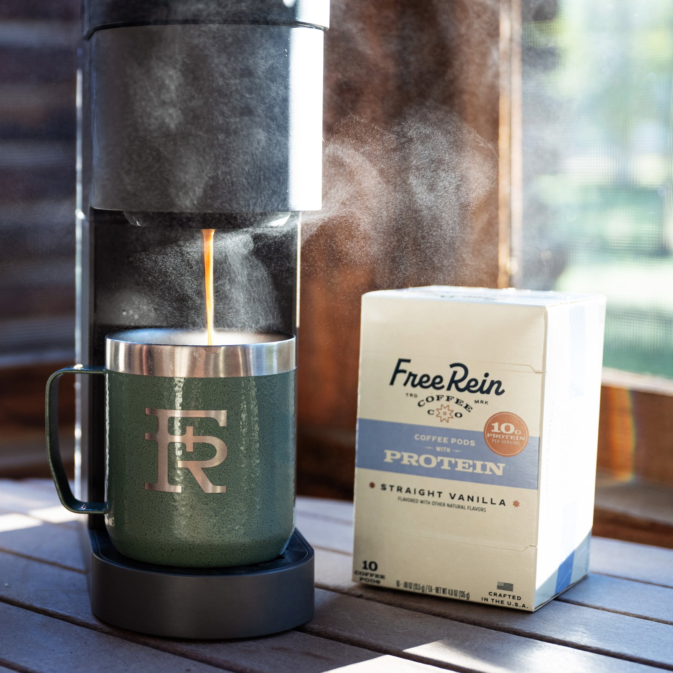 Free Rein Coffee Company Vanilla Protein Pods (10 Count)