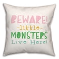 thumbnail image 2 of Creative Products Beware Monsters 18 x 18 Spun Poly Pillow, 2 of 3