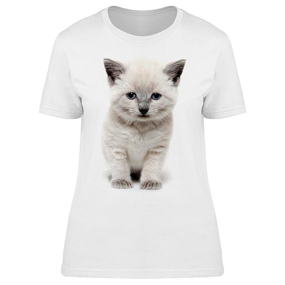 A Sad Looking Shorthair Kitten T-Shirt Women -Image by Shutterstock, Female XX-Large