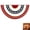Watermelon Red, variant on CY5O5ee Patriotic Half Fan Bunting Flag 4th Of July Decorations Indoor/Outdoor Cotton Bunting Banner for Independence Day & Patriotic Events 1 PACK
