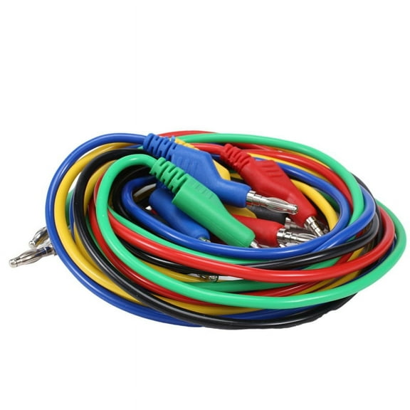 5PCS Stackable Banana to Banana Plug Test Leads Soft Electrical Test Cable Wire 3.3Ft/1M for Multimeter 1000V 15A