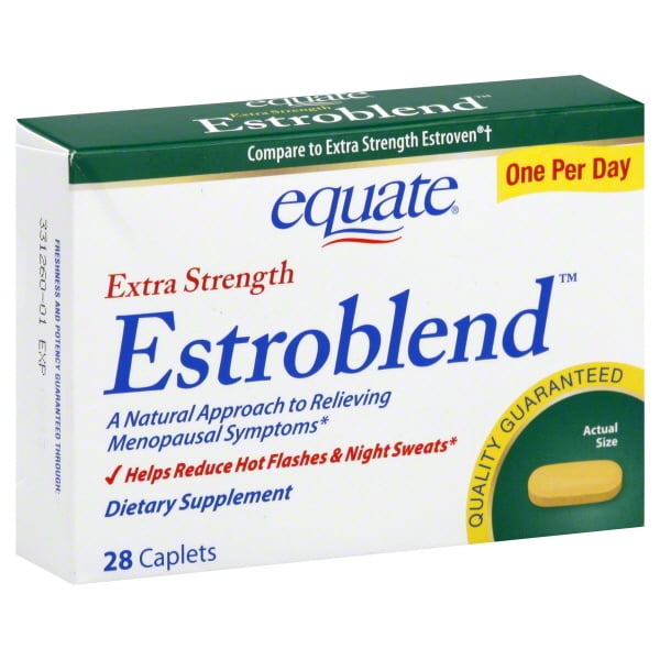  Equate maximum strength estroblend menopause support caplets 28 ct
