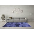 thumbnail image 3 of Ahgly Company Indoor Rectangle Checkered Blue Modern Area Rugs, 7' x 10', 3 of 4