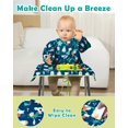 thumbnail image 2 of Lictin Coverall Baby Feeding Bib, Waterproof Long Sleeved Toddler Bib, Adjustable Weaning Bibs Attaches to Highchair & table, 2 of 8