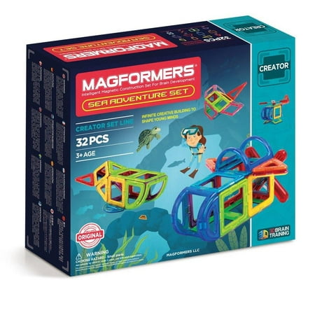 MAGFORMERS Adventure Sea 32-Piece Magnetic Construction Set