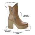 thumbnail image 3 of Journee Collection Womens Jaquie Round Toe Platform High Ankle Booties, 3 of 6