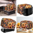 thumbnail image 2 of FKELYI 2-Slice Hello Fall Toaster Covers Wide Slot Dust and Fingerprint Protection Easy to Clean Sunflower Orange Bread Toaster Cover for Microwave Oven/Broiler, 2 of 7