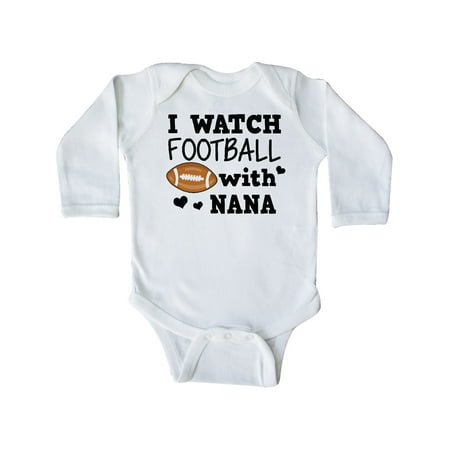 

Inktastic I Watch Football with My Nana Gift Baby Boy Long Sleeve Bodysuit