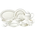 thumbnail image 1 of Stylish and Elegant 57 Pieces Bone China Dinnerware Set Service for 8 People - Arianna, 57 Piece, 1 of 5