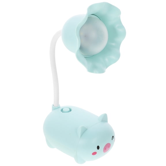 HOOWIFFY 1Pc Green Plastic LED Desk Lamp Foldable Base with Phone Rack for Home Use