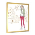 thumbnail image 2 of Designart 'Trendy Fashion Woman II' Children's Art Framed Art Print, 2 of 4