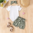 thumbnail image 4 of NIEWTR Newborn Baby Girl Summer Clothes 2Pcs Set Cute Outfits Sleeveless Floral Top Ribbed Shorts Boho Outfit Set(B-Black,12-18 Months), 4 of 6