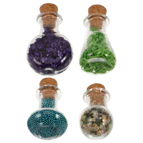 FRCOLOR 4pcs Miniature Dollhouse Bottles Realistic Witch Decor Halloween Dollhouse Accessories Diy Miniature Kit Pretend Play Home Decor