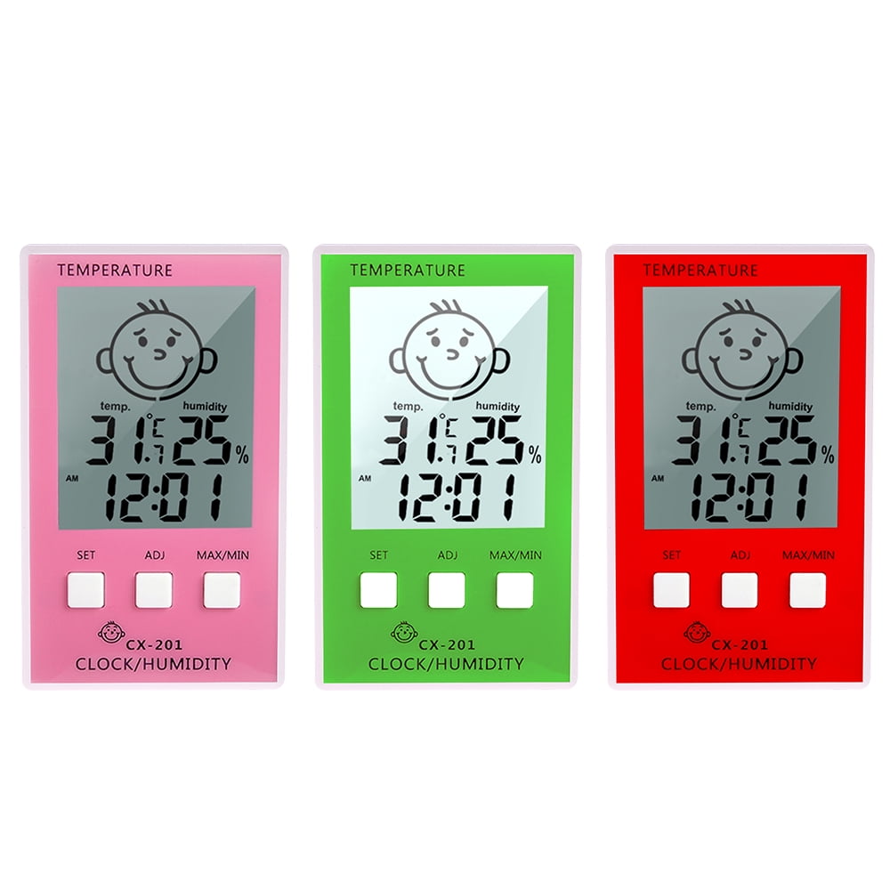 Lcd Digital Thermometer Hygrometer Clock Temperature Humidity Measurement C F Comfort Level Display