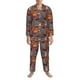 thumbnail image 3 of Balery BBQ Icons Pijama para Hombre de Dos Piezas con Manga Larga, Conjunto de Dormir y Descanso Suave con Bolsillos-Large, 3 of 7