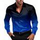 thumbnail image 3 of Camisa informal de negocios con estampado 3D de cuadros que cambia de color claro 2024 para hombre, formal, de primavera y verano, con solapa, manga larga, azul, S-5XL, 3 of 5