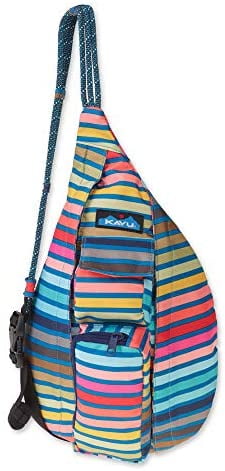 Details about   Rope Bag Sling Hiking Backpack Crossbody Shoulder Polyester Travel Pack Stripe 
