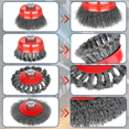 thumbnail image 4 of 10pcs Wire Wheel for 4 1/2 Angle Grinder Wire Wheel Brush Cup Set, 4 of 5