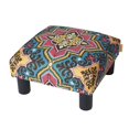 thumbnail image 1 of Jules Square Accent Footstool Ottoman Tango Blue, 1 of 11