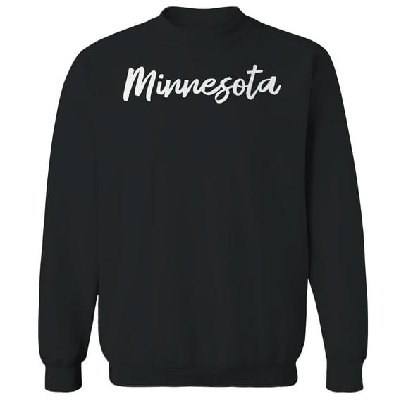 Minnesota Humor Graphic Black Men's Crewneck Sweatshirt