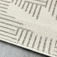 thumbnail image 4 of Bestier Rectangle Geometric Machine Braided Polypropylene Area Rug in Ivory, 3"x5", 4 of 8