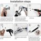 thumbnail image 5 of 30cm Black Safety Bathtub, Non-Slip, Wall-Mounted Stainless Steel Grab Bar, 5 of 5