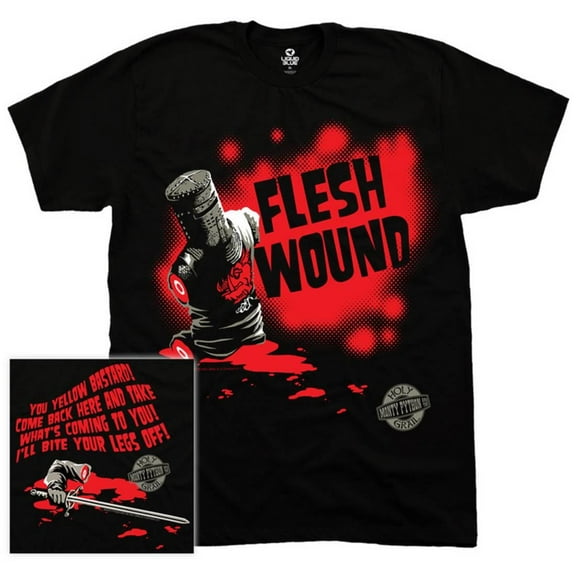Monty Python Men's Flesh Wound T-shirt X-Large Black
