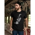 thumbnail image 2 of Astronaut On The Moon. Men T-Shirt, Male Large, 2 of 4