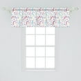 thumbnail image 2 of Ambesonne Music Note Valance Pack of 2, Colorful Treble Clefs, 54"X18", Raspberry and Violet Blue, 2 of 4