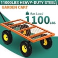 thumbnail image 3 of Heavy Duty Garden Cart On Wheels 1100lbs Steel Garden Cart, Heavy Duty Utility Wagon with Removable Sides, 180° Rotating Anti-Slip Handle,10in All Terrain Wheels, 3 of 7