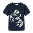 thumbnail image 5 of shoper Boys Summer Outfits Size 16 Short Sleeve Tops and Shorts Set Dinosaur Print Crewneck Loose Party Outfits Boys' Two Piece Summer Set Navy 100, 5 of 5